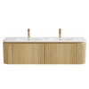 Yallingup American Oak Wall Hung Vanity 1800mm Double Basin