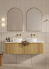 Yallingup American Oak Wall Hung Vanity 1800mm Double Basin 
