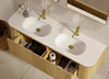 Yallingup American Oak Wall Hung Vanity 1800mm Double Basin 