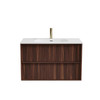 Flinders Black Walnut Wall Hung Vanity 900mm 