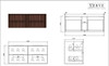 Flinders Black Walnut Wall Hung Vanity 1200mm 