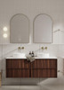 Flinders Black Walnut Wall Hung Vanity 1500mm Double Basin 