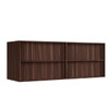 Flinders Black Walnut Wall Hung Vanity 1500mm Double Basin 