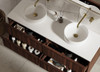 Flinders Black Walnut Wall Hung Vanity 1500mm Double Basin 