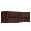 Karijini Black Walnut Wall Hung Vanity 1500mm Double Basin