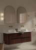 Karijini Black Walnut Wall Hung Vanity 1500mm Double Basin 
