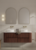 Karijini Black Walnut Wall Hung Vanity 1800mm Double Basin