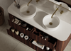 Karijini Black Walnut Wall Hung Vanity 1800mm Double Basin