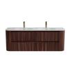 Karijini Black Walnut Wall Hung Vanity 1800mm Double Basin