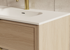 Bayside Washed Oak Wall Hung Vanity 600mm