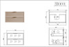 Bayside Washed Oak Wall Hung Vanity 750mm 