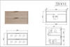 Bayside Washed Oak Wall Hung Vanity 900mm 