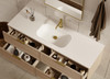 Bayside Washed Oak Wall Hung Vanity 1200mm 