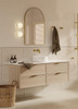 Bayside Washed Oak Wall Hung Vanity 1500mm Single Basin 