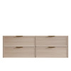 Bayside Washed Oak Wall Hung Vanity 1500mm Single Basin 