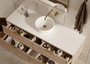 Bayside Washed Oak Wall Hung Vanity 1500mm Single Basin 