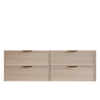 Bayside Washed Oak Wall Hung Vanity 1500mm Double Basin