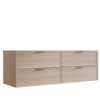 Bayside Washed Oak Wall Hung Vanity 1500mm Double Basin