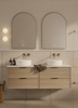 Bayside Washed Oak Wall Hung Vanity 1500mm Double Basin