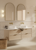 Bayside Washed Oak Wall Hung Vanity 1800mm Double Basin