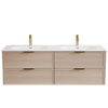 Bayside Washed Oak Wall Hung Vanity 1800mm Double Basin