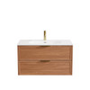 Bayside Century Teak Wall Hung Vanity 600mm 