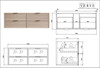 Bayside Century Teak Wall Hung Vanity 1200mm 
