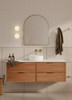 Bayside Century Teak Wall Hung Vanity 1500mm Single Basin 