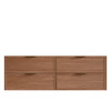 Bayside Century Teak Wall Hung Vanity 1800mm Double Basin 