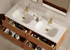 Bayside Century Teak Wall Hung Vanity 1800mm Double Basin 