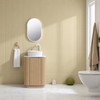Roma Oak Fluted Floor Mount Vanity 600mm  