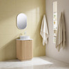 Roma Oak Fluted Floor Mount Vanity 600mm  