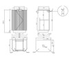 Roma Oak Fluted Floor Mount Vanity 600mm  