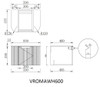 Roma - Fluted Vanity & Stone Top Wall Hung 600mm  