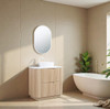 Roma Oak Fluted Floor Mount Vanity 900mm  