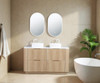 Roma Oak Fluted Floor Mount Vanity Double Bowl 1500mm  