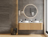 Roma Oak Fluted Wall Hung Vanity Double Bowl 1500mm 