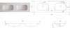 Vanity Gloss White Polymarble Top With Double Integrated Basin 1500 x 480 mm 