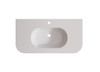Vanity Matt White Polymarble Top with Integrated Basin 750 × 460mm – R125 Front Corners 