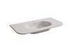 Vanity Matt White Polymarble Top with Integrated Basin 900 × 460mm – R125 Front Corners 