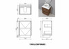 Willow Walnut Floor Mount Vanity 600mm 