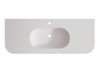 Vanity Matt White Polymarble Top with Integrated Basin 1200 × 460mm – R125 Front Corners 