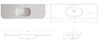 Vanity Matt White Polymarble Top with Single Integrated Basin 1500 × 460mm – R125 Front Corners 