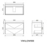 Willow Walnut Wall Hung Vanity 900mm 
