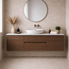 Willow Walnut Wall Hung Vanity Single Bowl 1500mm 