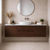 Willow Walnut Wall Hung Vanity Single Bowl 1500mm 