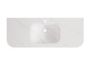Marble Finish Moulded Porcelain Vanity Top With Integrated Basin and R125 Rounded Front Corners 750 x 460 mm 