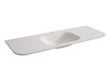 Matte White Moulded Porcelain Vanity Top With Integrated Basin and R125 Rounded Front Corners 900 x 460 mm 