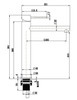 Sebastian - Chrome Finish Extended Basin Mixer 