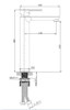 Rhino - Matte Black Extended Basin Mixer